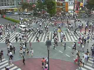 Crossover camera before the Shibuya station