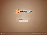 Ubuntu 8.10 Intrepid Ibex login screen